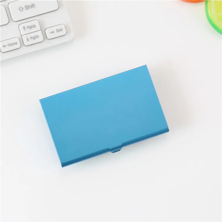 Business Aluminum Alloy Business Card Box, Portable and Portable, Credit Card Box, Colorful Metal Small Business Card Holder