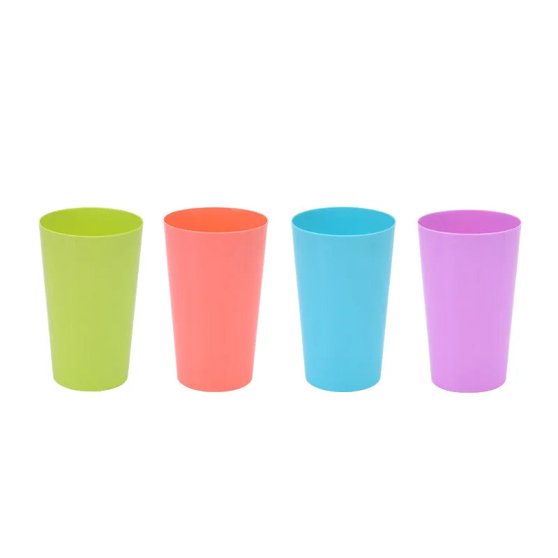 2PCS 20oz Plastic Reusable Cup Stackable Tumbler Unbreakable  Cups for Beer Reusable Glass for Water Party or Home Bar Bathroom