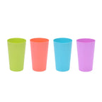 2PCS 20oz Plastic Reusable Cup Stackable Tumbler Unbreakable  Cups for Beer Reusable Glass for Water Party or Home Bar Bathroom
