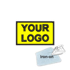 1PC 8x5cm Custom Name Tags Embroidered Patch Personalized Stripes Badge Number  Text Badge Iron On Backing Hook & Loop Backing