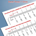 Calligraphy Stencil And Ruler Template Writing Straight Line Clear Ruler Writing Tool Geometry Template Envelope Guide