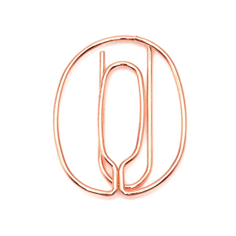 10pcs/Set Metallic Wire-formed 0-9 Number-shaped Paper Clip Bookmarks Paperclips Office Stationery School Supplies