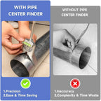 Pipe Center Finder Measure Adjustable Dial Bubble Protractor Measure Pipe Diameter Over 1/2" and Upand up With 4" Y Type Base