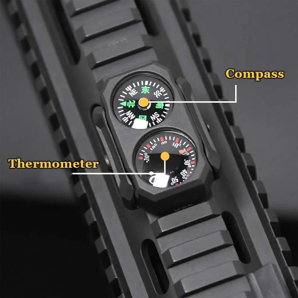 3/5Pcs RCompass Thermometer Combo 2 in 1 Tactical Airsoft AR15 M4 M16 Compact Navigation Thermometer for 20mm Rail Gun Accessory