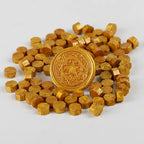 100 Pcs Vintage Wax Seal for Stamps Retro Wax Print Beads Sealing Macaron Gold Wedding Birthday Wax Lacquer for Seals Lacre