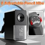 Black Pencil Sharpener Manual for Kids,Professional Adjustable Nibs,for Classroom,Home Use,Sketching Tools as Gift for Artists