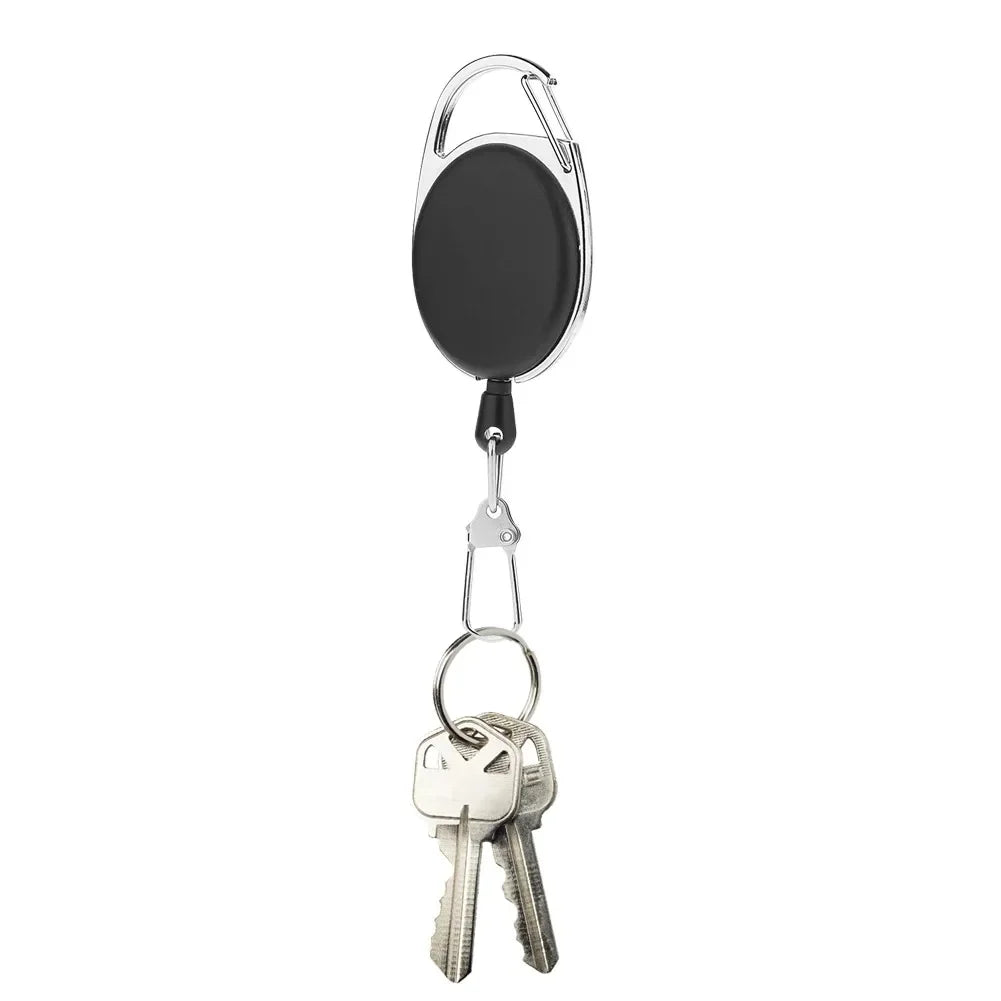 1/3/5/10Pcs Fly Fishing Key Ring Retractor Tool Retractable Keychain Reel Badge Holder Fishing Tackle