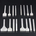 DIY Leather Craft Punching Hole Tool Leather Stitching Sewing Punches 1+2+4+6 Leather craft Spacing Punch Tools 3/4/5/6mm