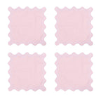 4PCS Cotton Napkins With Wavy Edge Embroidery Suitable for Dinner Wedding Hotel Christmas