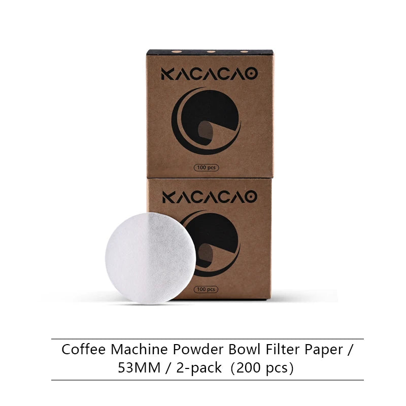 KACACAO Coffee Filter Paper Espresso Paper Filters 51/53/58mm 100pcs Puck Screen For Delonghi Breville Portafilter Machine Tools