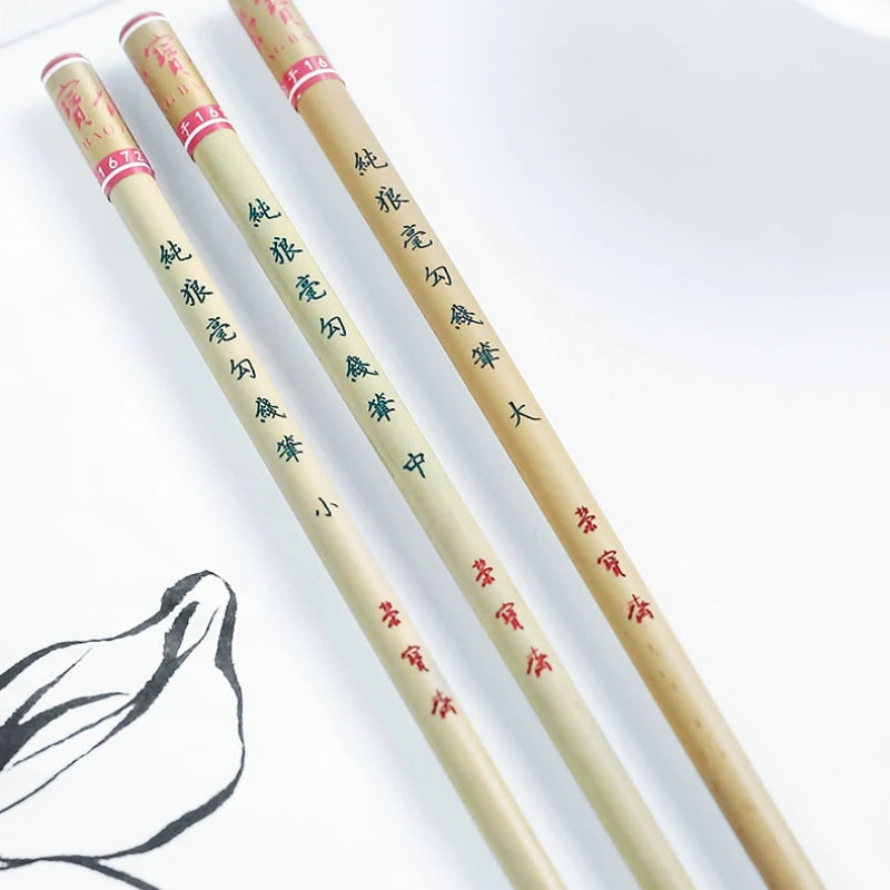 Line Drawing Brushes Chinese Mixed Hair Brush Chinese Calligraphy Small Regular Script Brush Pen Meticulous Drawing Stationery