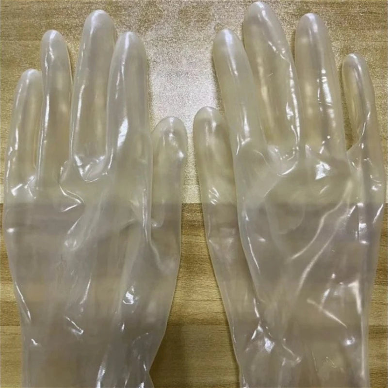 Latex Gloves Ultra-thin Transparent Rubber Finger Gloves Adult Unisex Sexy Lingerie Accessories High Elasticity Tight Fitting