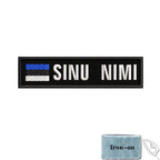 1PC 10cmX2.5cm Custom Name Flag Patch Stripes Badge Iron On Or Hook Loop Estonia Austria Bulgaria Hungary Romanian Ireland