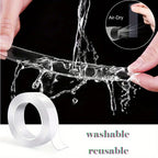 Versatile Reusable Double Sided Waterproof Adhesive Tape Strong Viscosity Firm Sticking Washable Removable Multipurpose Tape