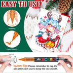 12-366 Colors Acrylic Marker Set Waterproof Acrylic Brush Marker Professional Acrylic Painting Marker DIY Art Supplies