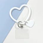 1Pc Silicone Heart Loop Cell Phone Hand XYu Wrist Strap With Key Chain Holder - Universal Mobile Straps For All Smartphones