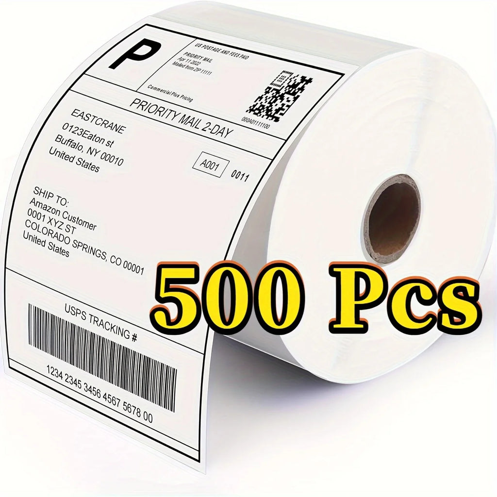 500/350 Sheets 4"x6" 4''x4'' Thermal Label Paper 100x150mm Adhesive Stickers For Thermal Shipping Labels Express Barcode Label