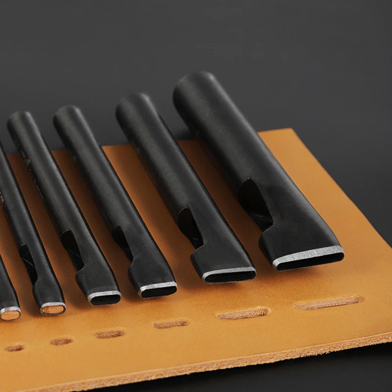 WUTA Basic Series 1pc Leather Belt Hole Puncher Oblong Hollow Punch Oval Flat Punches DIY Craft Tools for Strap Watch Band Bags