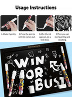 1/3 Pcs White Liquid Chalk Painting, Marking Erasable Dust-free Water-soluble Marking Pen School Classroom Office Supplies