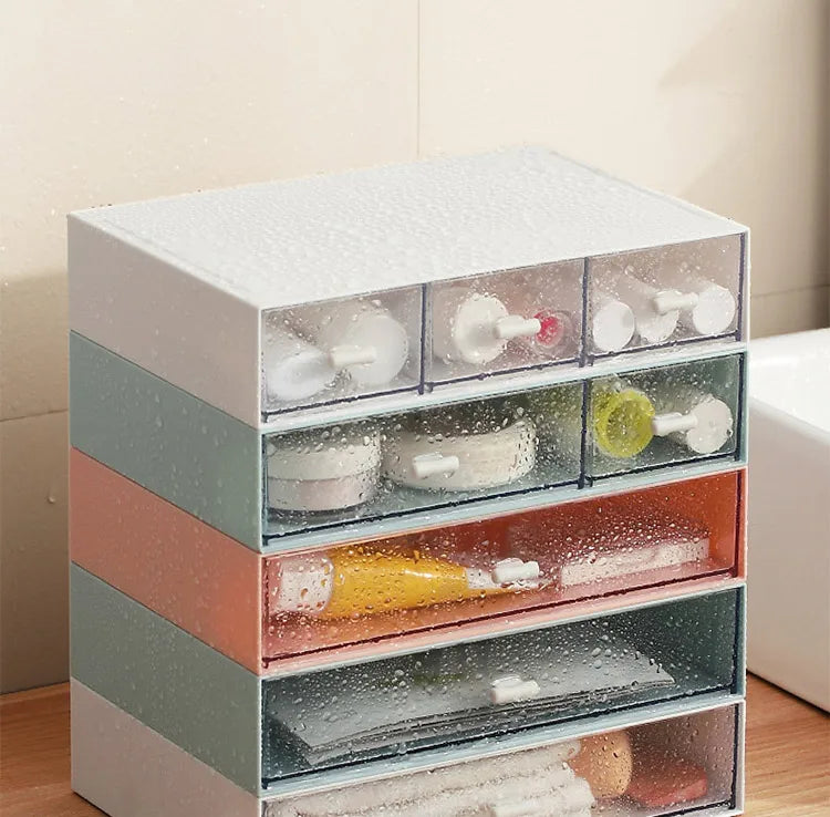 Desk Storage Drawers Desk Document Sundries Holder Cosmetic Desktop Organizer Box Cabinet Home Office Stationery Stackable Box