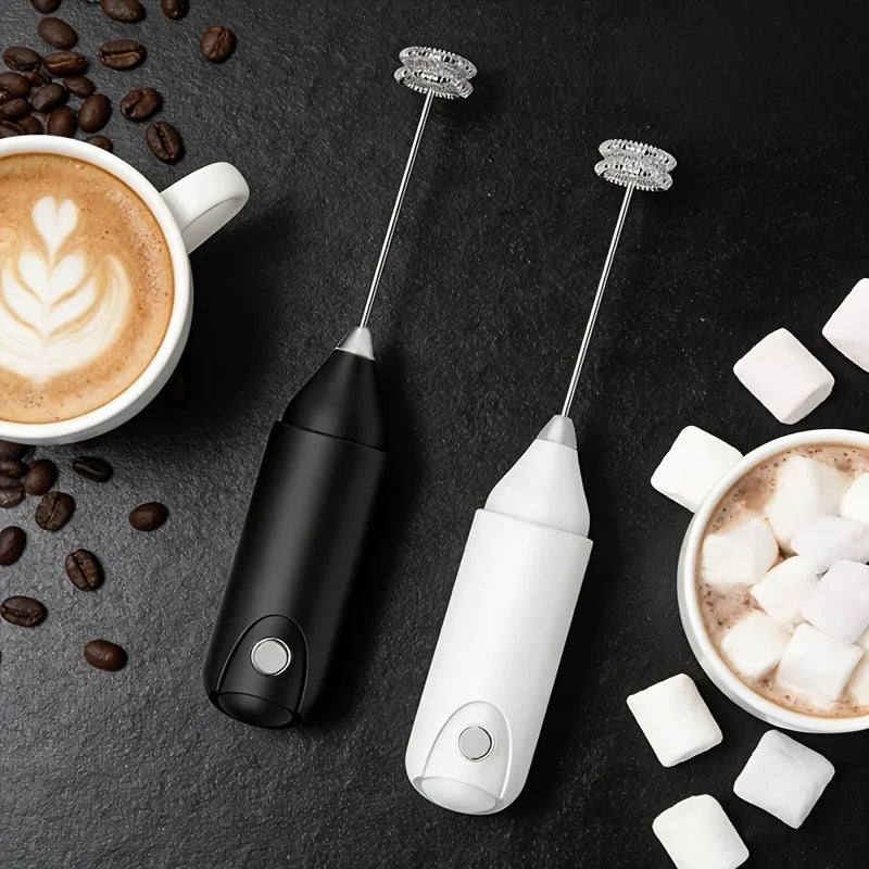 1/2sets Electric Handheld Egg Beater Coffee Milk Frother Portable Milk Foam Maker for Baking Food Mixer Essential Kitchen Tool
