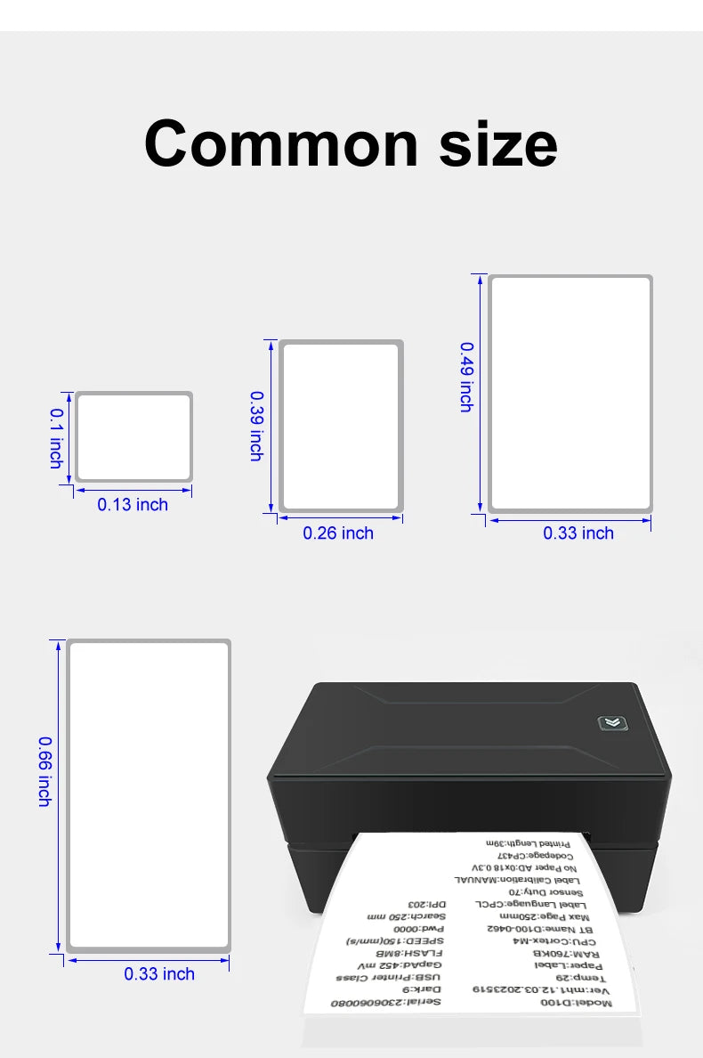 Marklife Thermal Printer Black Bluetooth Inkless HD Printer Maker Compatible Mac,iOS,Windows For School Office Small Business