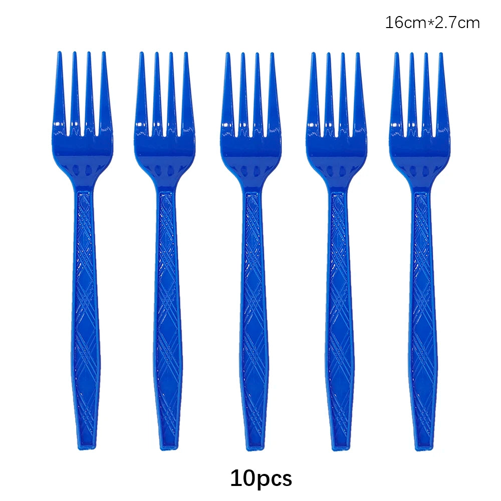 Rose Gold Disposable Knife Fork Spoon Cutlery Set Disposable Tableware Birthday Party Decorations Wedding Baby Shower Supplies