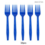 Rose Gold Disposable Knife Fork Spoon Cutlery Set Disposable Tableware Birthday Party Decorations Wedding Baby Shower Supplies