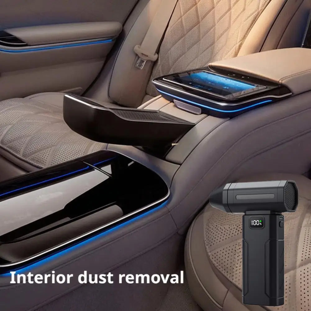 150000RPM Dust Blower With LED Light Powerful Handheld Rechargeable Blower Electric Air Duster 5 Speed