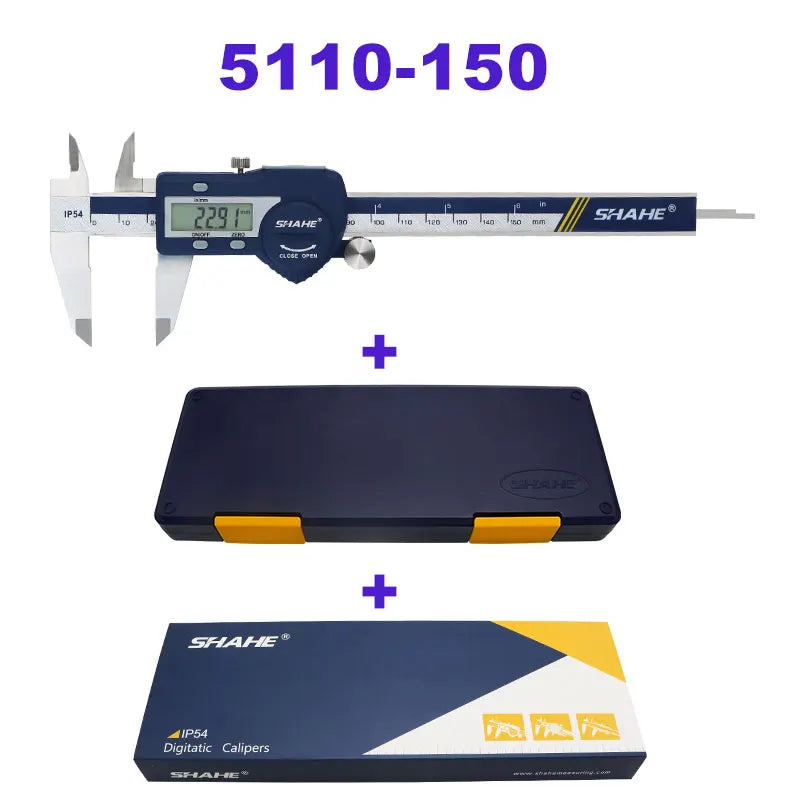 SHAHE Electronic Digital Vernier Caliper 6” Digital Caliper,Stainless Steel Caliper Measuring Tool with Large LCD Screen