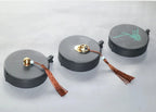 Natural Raw Stone Fish-shaped Ink Slab Multifunctional She Ink Stone Exquisite Traditional Portable Inkstones Beginners Students
