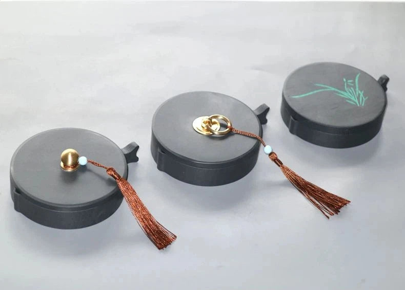 Natural Raw Stone Fish-shaped Ink Slab Multifunctional She Ink Stone Exquisite Traditional Portable Inkstones Beginners Students