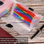13-Compartment Mini Accordion Bag, A6 Multi-Layer Accordion Folder, Document Folder, Receipt Folder, Pocket Accordion File Manag