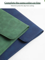1pcs Leather A4/A5 File Bag Waterproof Wear-resistant Ultra-large Capacity Folder Business Office School File Storage Supplies