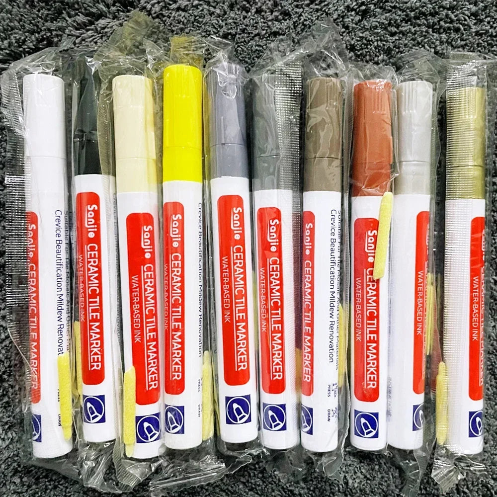 10 Colors 1/2/4/10Pcs Floor Tile Marker Pen Wall Grout Pen Waterproof for Ceramic Kitchen Bathroom Seam Paint Gap Repair Tools