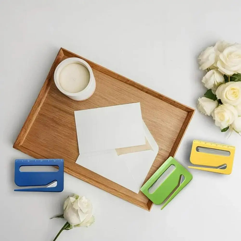 Mini Letter Knife Letter Mail Envelope Opener Safety Paper Guarded Cutter Blade Office Equipment Cutting Supplies