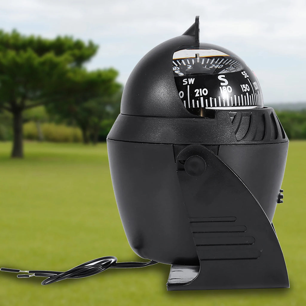 Navigation Pivoting High Precision LED Light Pivoting Compass Navigation Electronic Compass for Marine Boat Car
