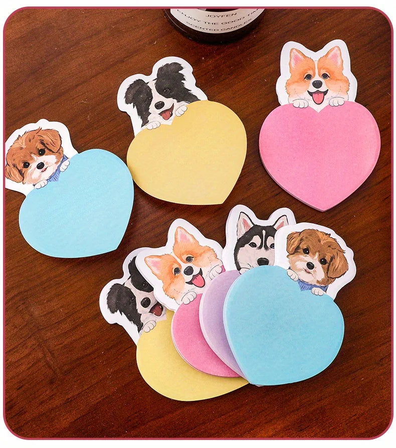 30sheets Cute Dog Post Cartoon Sticky N Times Sticky  School Stationery Small Gifts Memo Puppy Decorative Sticky Notes Paper