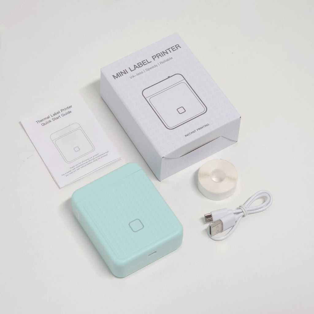 DOLEWA T01 Label Printer Portable Mini Thermal Printer Without Ink Bluetooth Wireless Labeling Machine DIY Barcode Sticker