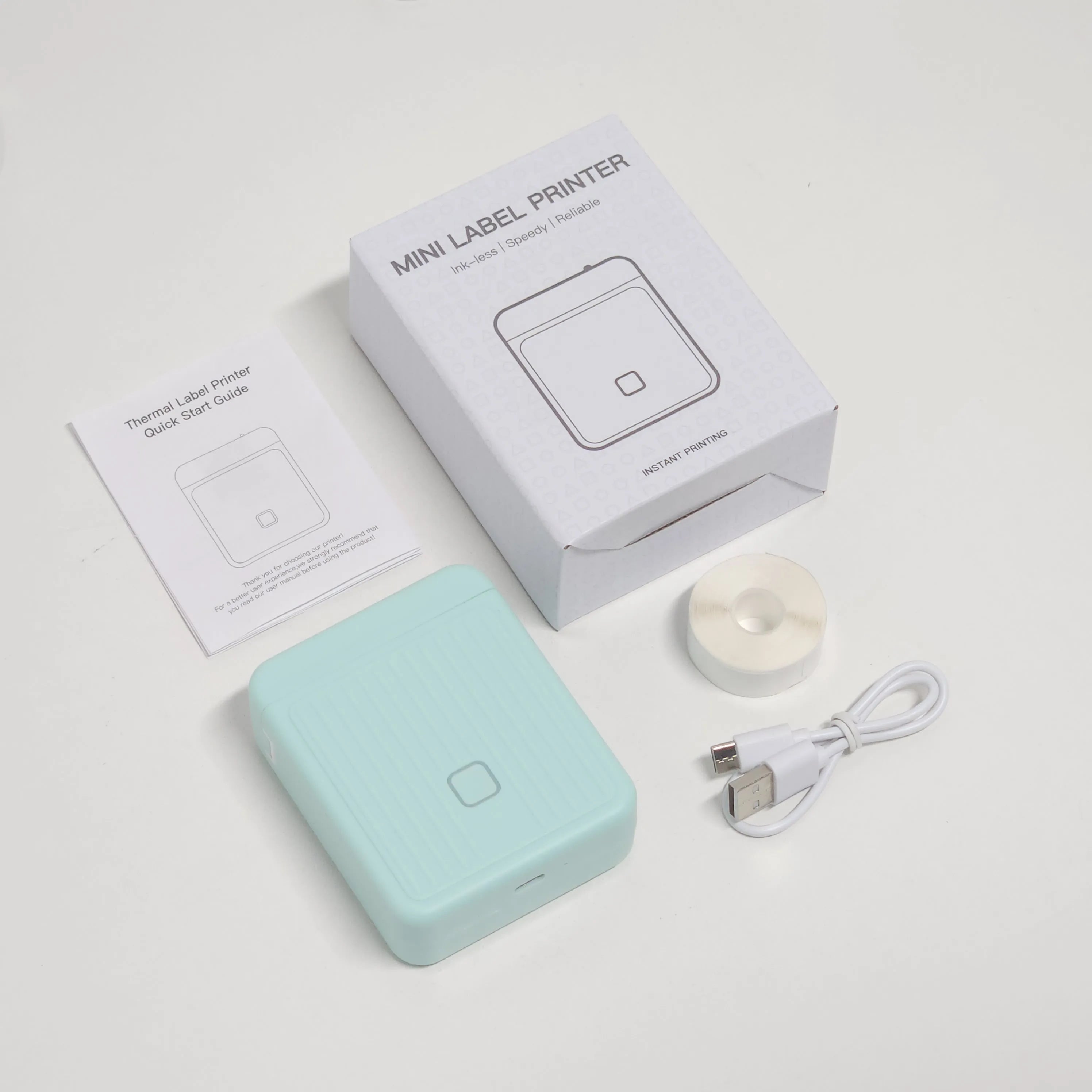 DOLEWA T01 Label Printer Portable Mini Thermal Printer Without Ink Bluetooth Wireless Labeling Machine DIY Barcode Sticker