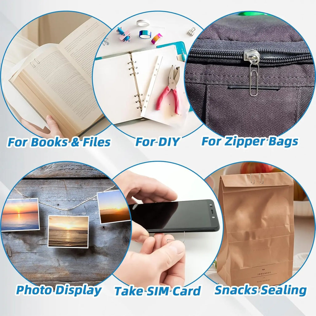 29mm Metal Silver Paperclip Stationery Binder Clip Bookmarks Paper Clips Organizers for Paper Documents Office School Supplies