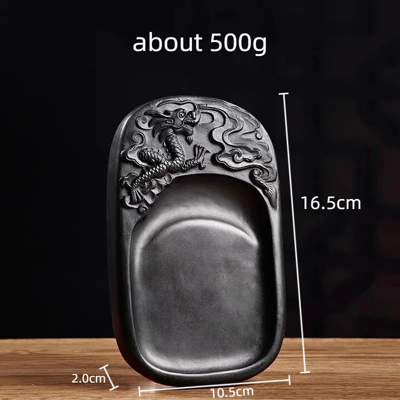 Calligraphy Inkstone Natural Raw Stone Duan Inkstone Chinese Style Brush Writing Painting She Inkstone Vintage Desktop Ornaments