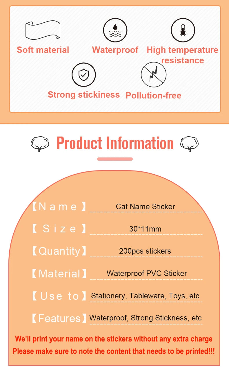 Custom Name Sticker Hebrew Waterproof Self-adhesive Baby Personalized Kids School Label Kindergarten Stationery Tag