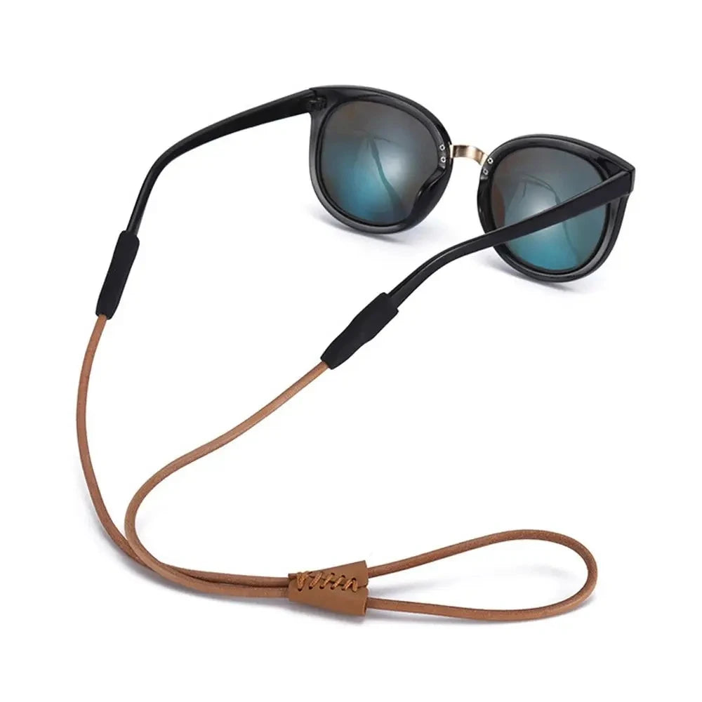 Adjustable Eyewear Rope Leather String Holder Sunglasses Chain Eyeglass Lanyard Anti Lost Glasses Strap Sports Accessories