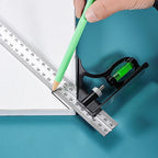 300mm Multi Functional Combination Adjustable Right Angle Ruler and Protractor Movable Measuring Tool Measuring Instrument
