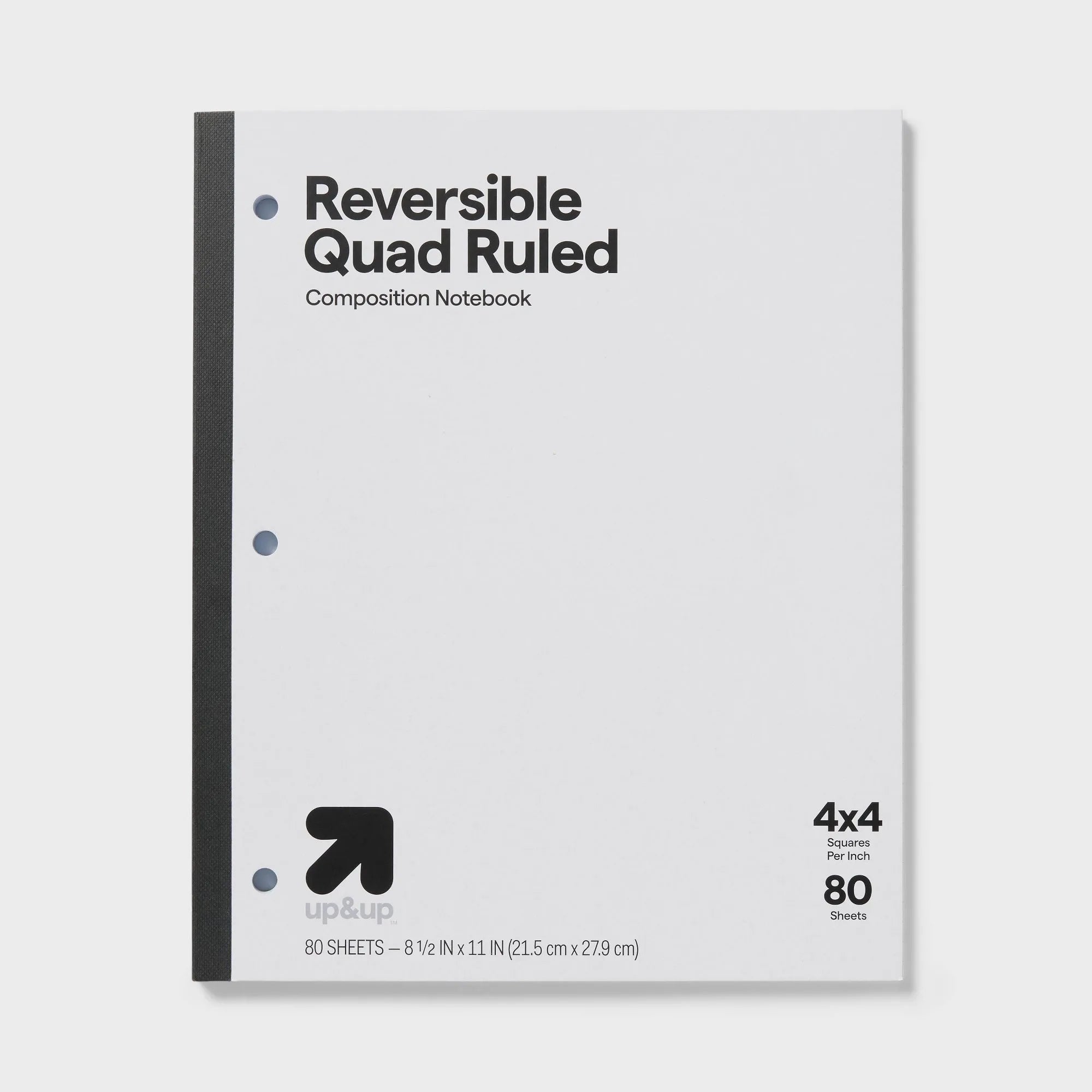 1pcs Reversible Quad Ruled Composition Notebook, Graph Grid Pages, Perforated Sheets, Durable Tape Binding, School College Use
