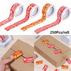 250Pcs/roll  Fragile Warning Sticker Care Shipping Special Tag Useful Shipping Express Label Handle With Care Keep