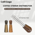 Coffee WDT Tools Needle Distributor Stainless Steel Powder Stirrer With Wooden Stand Espresso Maker Accessories Barista Tools