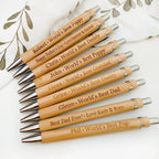 20/50/110PCS Customizable Bamboo Ballpoint Pens Smooth Writing Ideal for School Teachers Offices Advertising Promotional Pens