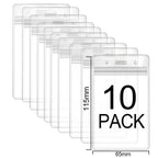 50/20/10PCS Transparent Name ID Badge Holder Waterproof Thick Vertical Business Card Holder Protectors with Resealable Zip